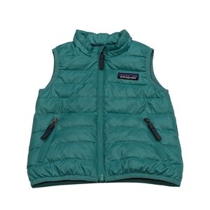 Patagonia Baby Down Puffer Vest 6-12M Green Teal